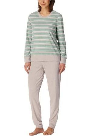 Schiesser Damska piżama długa frotte ciepła przytulna przytulna - Nightwear, , 40