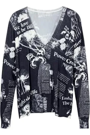 Desigual Damski sweter damski z dzianiny z cienkim krojem, , M