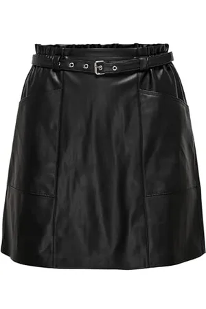 ONLY Onlheidi Faux Belt Cc OTW Leather Skirts, , M