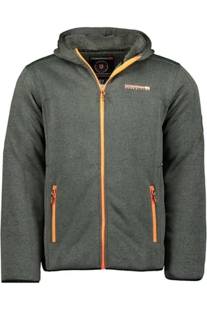 Geographical Norway Męski puzon gruby polar męski ciepły zamek błyskawiczny - kurtka zimowe ciepłe męskie miękkie bluzy z podszewką z długim rękawem - idealna na jesień i zimę L)