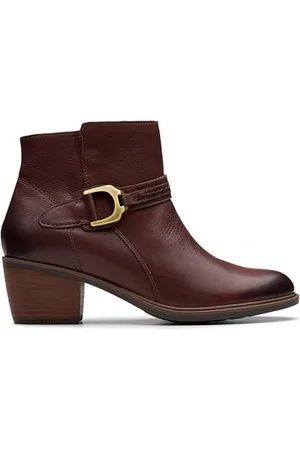 Clarks Premium Damskie buty bojowe Neva Buckle Combat Boot, British Tan, 36 EU, , 36.5 EU