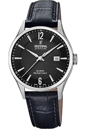 Festina Unisex dla dorosłych analogowy zegarek kwarcowy ze skórzanym paskiem F20007/4