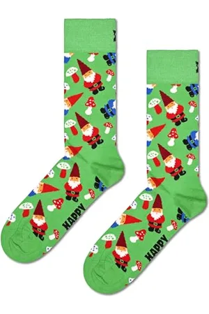 Happy Socks Skarpety Christmas Gnome Crew - zielone - M/L, , 42-46