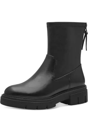 Marco Tozzi Damskie botki Zip+Slip 2-25440-43 modne kozaki, czarne, 42 EU, , 42 EU