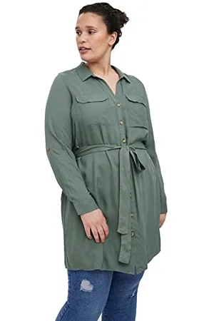 VERO MODA VMBUMPY L/S Shirt Dress WVN Curve NOOS