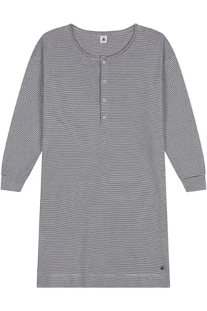 Petit Bateau A0AXV01 Koszula nocna z długim rękawem, Smok/Marshmallow, XS Damska, , XS