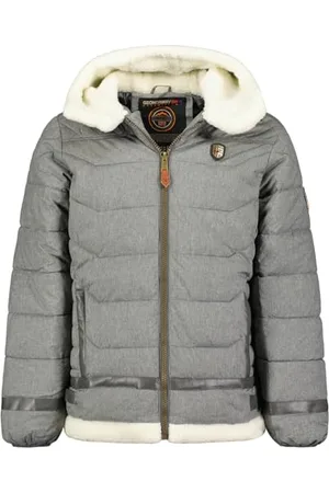 Geographical Norway Areystock Męska kurtka wiatrówka outdoorowa - Męska kurtka przeciwdeszczowa z długim rękawem - Płaszcz przeciwdeszczowy na wędrówki, wiosna, lato, jesień, zima (jasnoszara M)