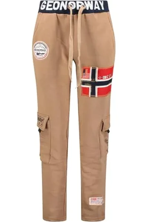 Geographical Norway Mycargo Lady Mycargo Damskie Spodnie Jogging - Spodnie Treningowe Sport Fitness Bieganie - Joga Damskie Kieszenie Bawełniane - Kobiety Wiosna Zima (Taupe L), , L