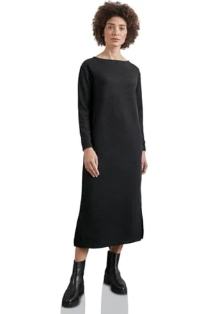 Street one Party Shiny Rib Dress Solid, , 42