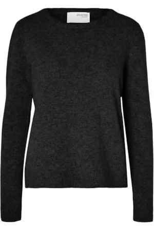 SELECTED SLFMANILA LS KNIT kaszmir O-NECK NOOS, , S