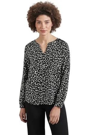 Street one Buttoned Tunic Blouse w Lace Insert AOP, , 44