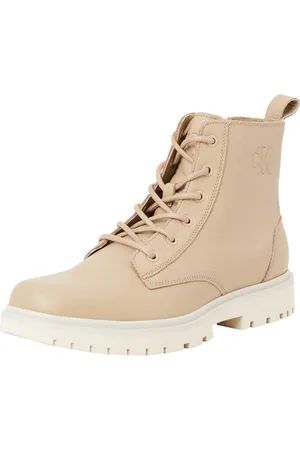 Calvin Klein CK JEANS Męskie buty EVA MID Laceup Tumbled YM0YM01174, beżowe (trawertyn/skorupka jajka), 40 EU, , 40.5 EU
