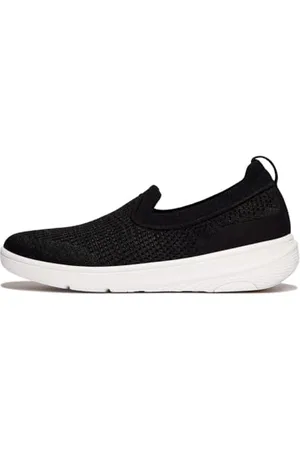 FitFlop Damskie buty Super-Q Knit Slip-ONS, czarne, 40 EU, , 7