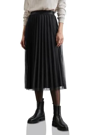 Street one Midi plisa Tuell Skirt Solid, , 42W
