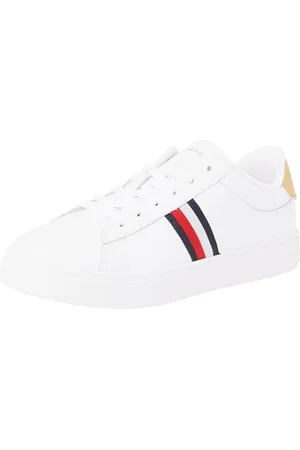 Tommy Hilfiger Damskie tenisówki Essential Court STRPS FW0FW08321, białe, 4 UK, , 37 EU