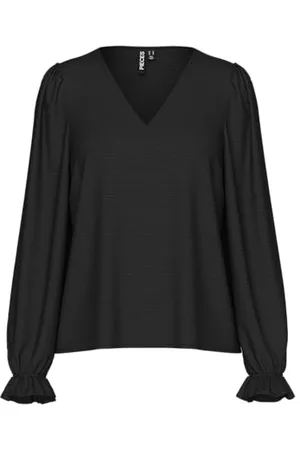 Pieces® Pctiffany Ls V-Neck Top Noos Bc bluzka z długim rękawem, , XS