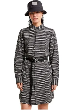 G-Star Belted Shirt Dress Long Sleeve, , S
