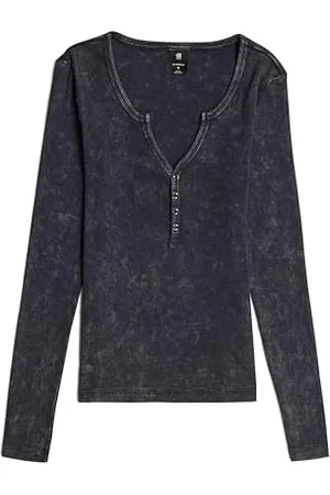 G-Star Deep V Henley Slim Top, , XL