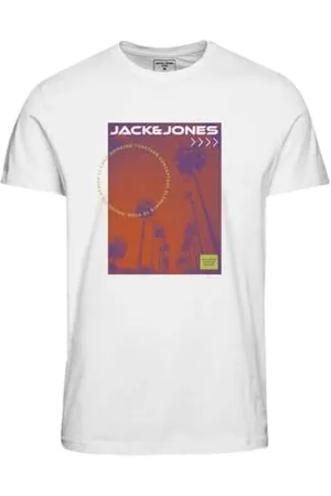 JACK&JONES JUNIOR Koszulka chłopięca Jcoflower z nadrukiem SS Crew Neck FST Jnr, , 128