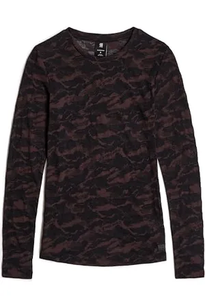 G-Star RAW Fine Lace AOP Slim Regular Tee Long Sleeve, , S