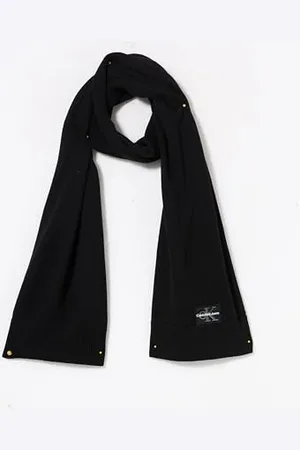 Calvin Klein Jeans Męski szalik MONO LOGO PATCH K50K512457 ciężki szalik, , jeden rozmiar, , rozmiar uniwersalny