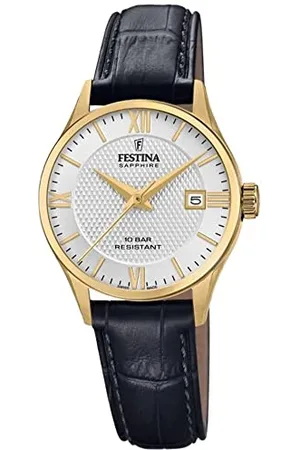 Festina Unisex dla dorosłych analogowy zegarek kwarcowy ze skórzanym paskiem F20011/1