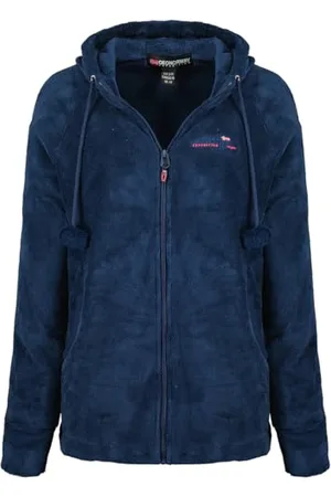 Geographical Norway Tilda Damski ciepły polar ciepły damski zamek błyskawiczny kurtka jesienno-zimowa wiosna ciepła damska - długi rękaw sweter futrzany miękki komfort na zewnątrz ( XL)