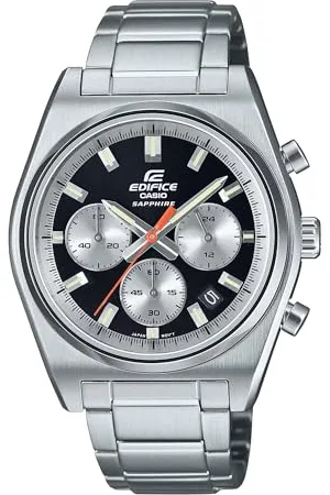 Casio Męski zegarek kwarcowy z chronografem z paskiem ze stali nierdzewnej EFB-730D-1AVUEF, , EFB-730D-1AVUEF-AMZUK