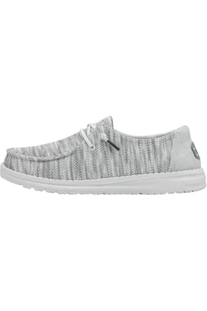 Hey dude Damskie buty Wendy Chambray | Damskie sznurowane mokasyny | Wygodne i lekkie, Szary lodowiec, 40.5 EU