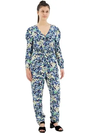 Pepe Jeans Damski kombinezon z nadrukiem Casandra, niebieski (Sea Blue), S, , S