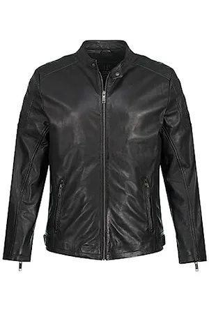 JP 1880 Męska kurtka skórzana, duże rozmiary, duże rozmiary, rozmiar L-8XL, styl motocyklowy, najdelikatniejsza jagnięca nappa, pikowanie na ramionach 820704, , 3XL duże rozmiary