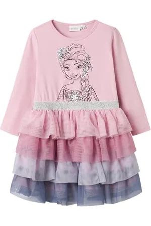 NAME IT Dziewczęca Nmfokanna Frozen Ls Tulle Dress Wdi tiulowa sukienka, , 92