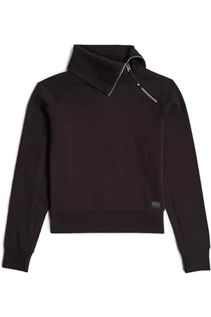 G-Star RAW Bluza z asymetrycznym zamkiem błyskawicznym, czarna Dk Black D25303-d704-6484, XL dla kobiet, , XL