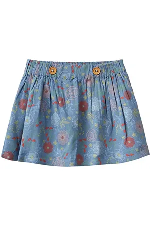 Benetton Spódnica dla chłopców 49rua006, niebieska z kwiatowym wzorem 65z, 56 cm, , 50
