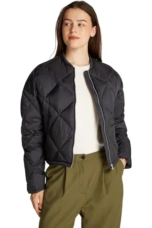 Tommy Hilfiger Damska kurtka puchowa CASUAL QUILTED DOWN BOMBER WW0WW44342, czarna, XXL, , XXL