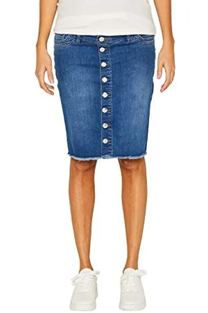ESPRIT Esprit Spódnica damska Denim OTB, niebieska (średnia pranie), 8 (rozmiar 34), , 34