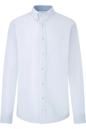Hackett Hackett Trimmed Texture Long Sleeve Shirt L