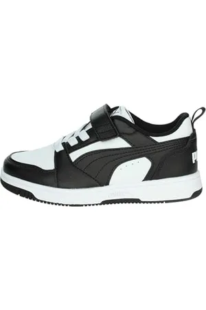 PUMA Rebound V6 LO AC+ PS, Kapcie, Biały Czarny, 32 EU, Biały Czarny, 32 EU