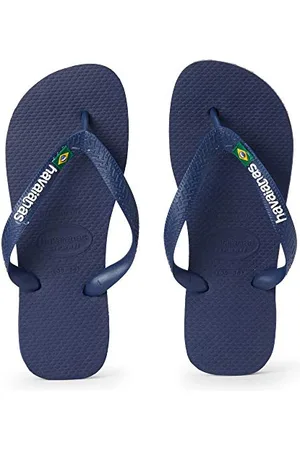 Havaianas Unisex Brasil-logo (Mini Me), marineblauw, VK kind 9