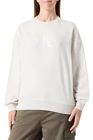 Calvin Klein Jeans Damska GLOSSY MONOLOGO REGULAR CREWNECK J20J224724 Pulower Bluza, , S, , S