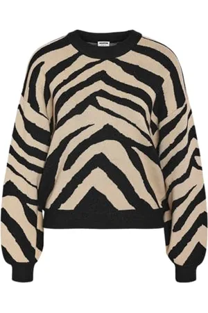 Noisy May NMCHARLOTT L/S O-NECK KNIT FWD NOOS, , S