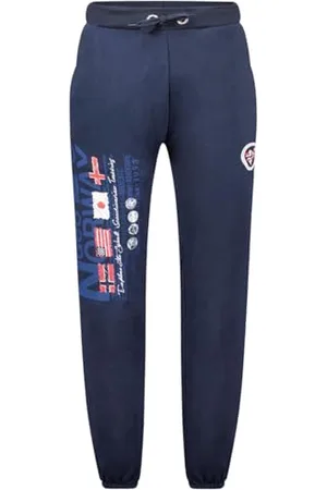 Geographical Norway Maturo Men Maturo Men Spodnie Jogging Style - Miękka wygodna odzież sportowa - Męski dres z bawełny - Jesień Zima Wiosna Lato (Navy M), , M
