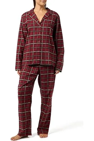 HUGO BOSS Damska piżama świąteczna, długa piżama, ciemnoczerwona 605, XXL, , XXL