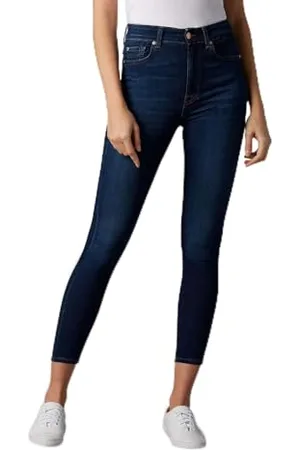7 for all Mankind 4 Aubrey Skinny Spodnie Damskie Dżinsy, Ciemnoniebieskie, 28