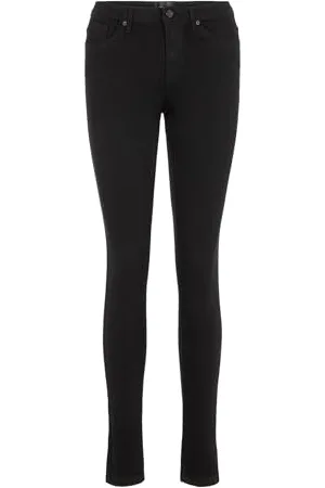 VERO MODA Damskie Vmtanya Mr S Piping Jeans Vi120 NOOS Röhrenjeans, czarne, 38/L32, , 58-M-L