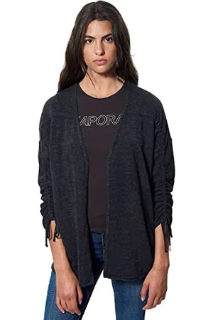 Kaporal 5 Sweter damski-Model FALEN-Kolor Ciemny Szary Melanged-Rozmiar, , S