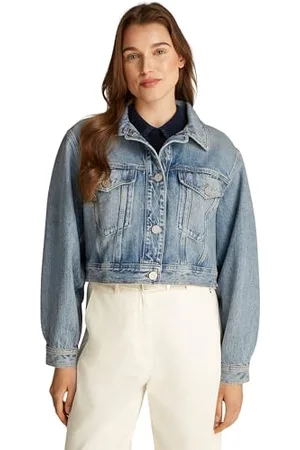 Tommy Hilfiger Damska kurtka DNM Straight SAM WW0WW43731 Trucker Jacket, denim, 42, , 68