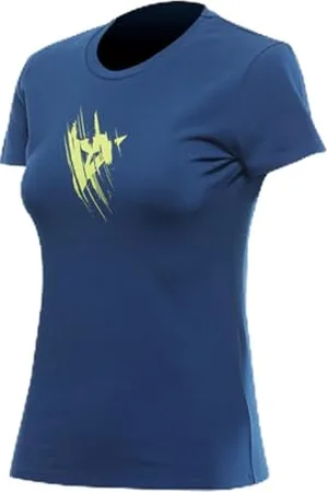 Dainese Koszulka Tarmac Wmn, bawełniana koszulka casualowa, damska, granatowa piwonia, XXXL, , 3XL