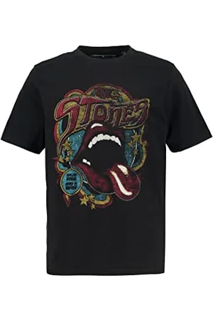 JP 1880 Męska T, Bandshirt, Rolling Stones, Rolling Stones, rękaw do 8 XL, czarna, XXL