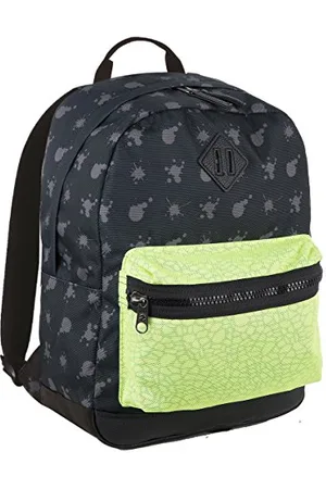 Invicta S.P.A. Daily School Casual Backpack - Rise - Black Yellow Patch - Padded PC Pocket - American - Reinforced Bottom - 28 L, Mulitreicolor, One Size